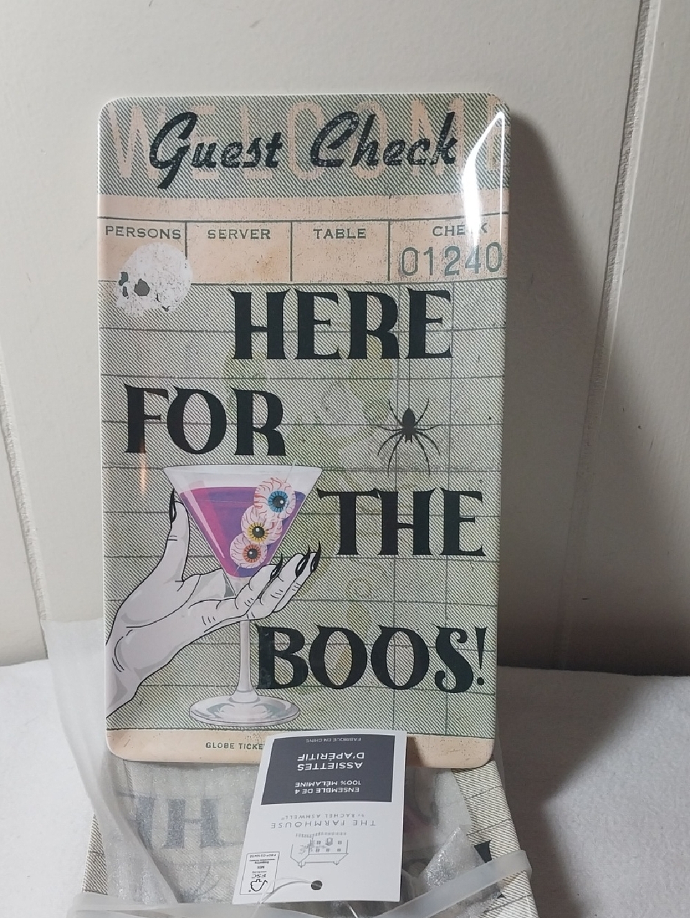 The Farmhouse Rachel Ashwell Here For The Boos! 4 Melamine Appetizer Plates